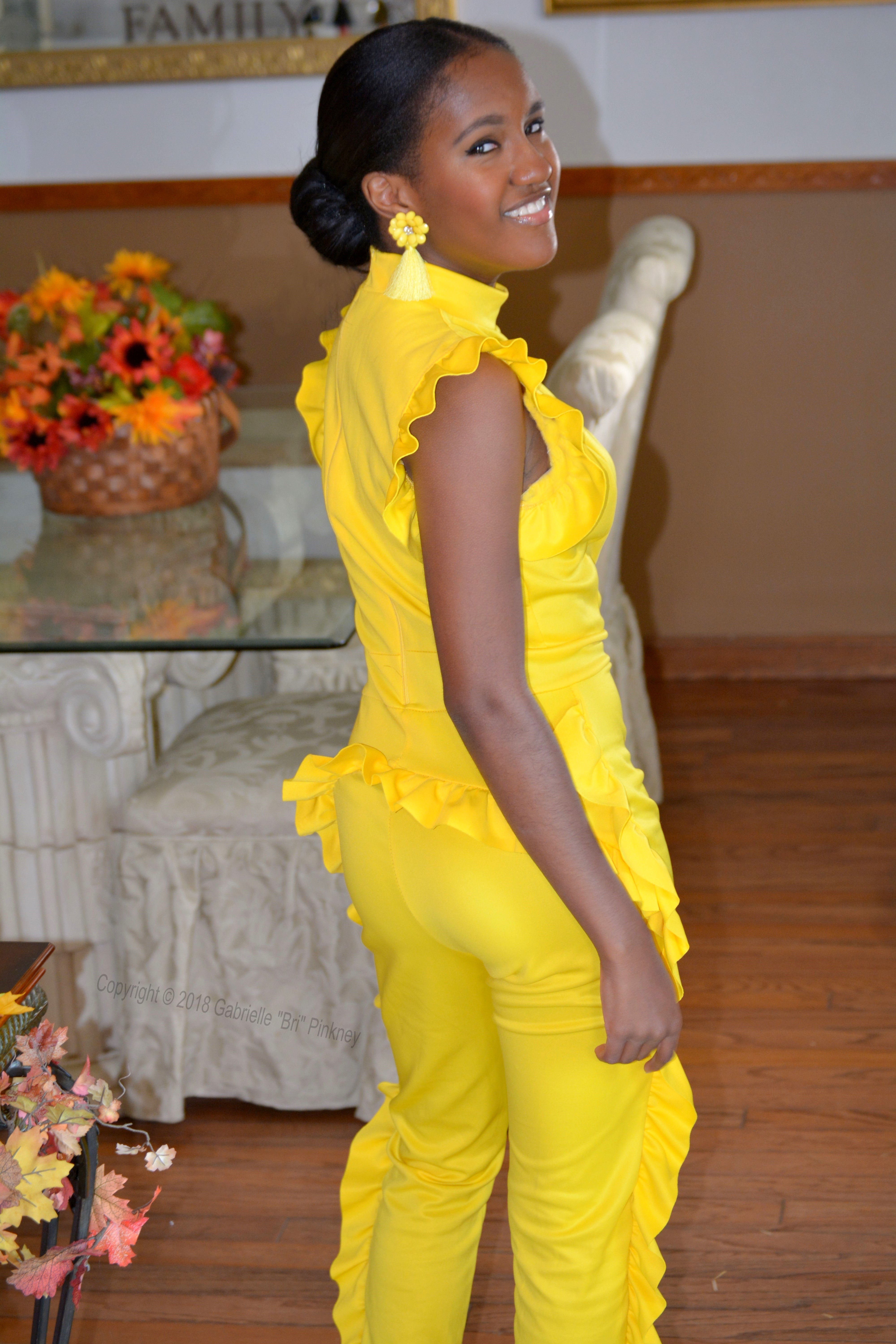 Print Model Gabrielle "Bri" Pinkney Photoshoot of Fall's Fashion Trend Neon Colors